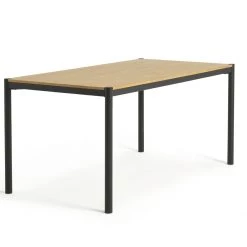 Best Price - Habitat Caleb Oak Veneer 4 Seater Dining Table Black Dining Tables