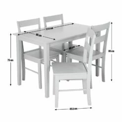 Free Shipping - Habitat Chicago Table & 4 Chairs Grey Furniture -Dining Sales Shop unnamed file 120