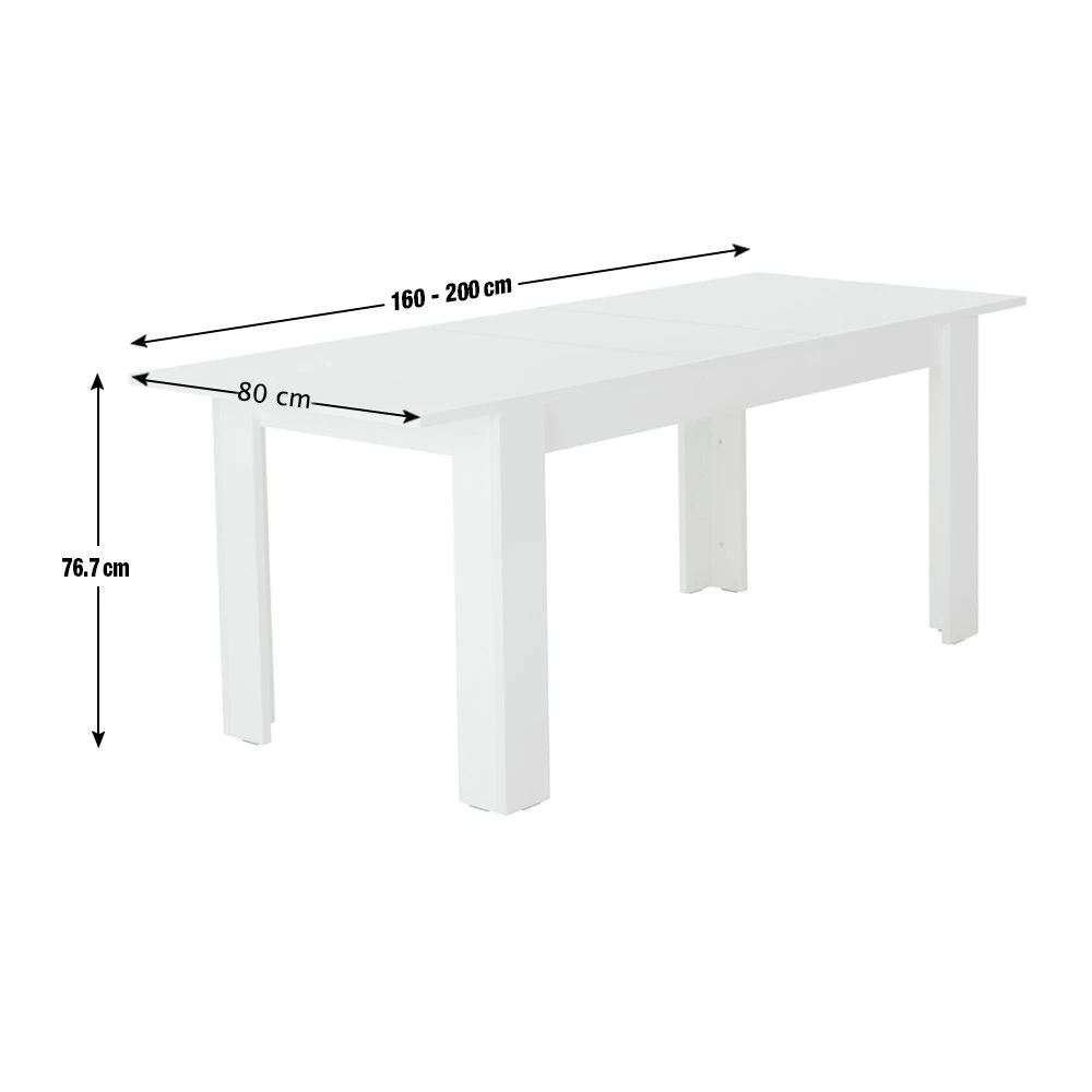 Discount - Habitat Miami Gloss Extending 8 Seater Dining TableWhite Dining Tables 10 Discount - Habitat Miami Gloss Extending 8 Seater Dining TableWhite Dining Tables - Image 8