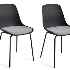 Discount - Habitat Eva Pair Of Dining Chairs Black Dining Chairs And Benches