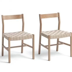 The Surprise Price - Habitat Beverly Pair Of Wood Dining Chairs Oak Dining Chairs And Benches
