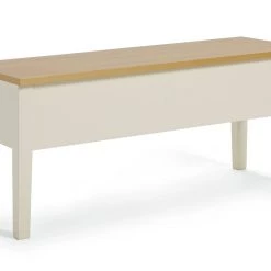 On Sale - Habitat Chicago Solid Wood Storage Bench Cream Dining Chairs And Benches