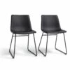 The Surprise Price - Habitat Joey Pair Of Faux Leather Dining Chairs Black Furniture -Dining Sales Shop unnamed file 1525