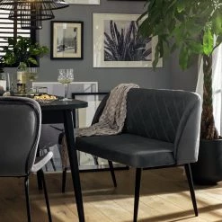 Flash Sale - Habitat Imogen Velvet Dining Bench Grey Furniture -Dining Sales Shop unnamed file 1607