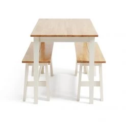 Discount - Habitat Chicago Solid Wood Table & 2 Two Tone Benches Dining Room Sets -Dining Sales Shop unnamed file 161