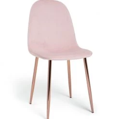 Discount - Habitat Beni Velvet Office Chair Blush Office Chairs