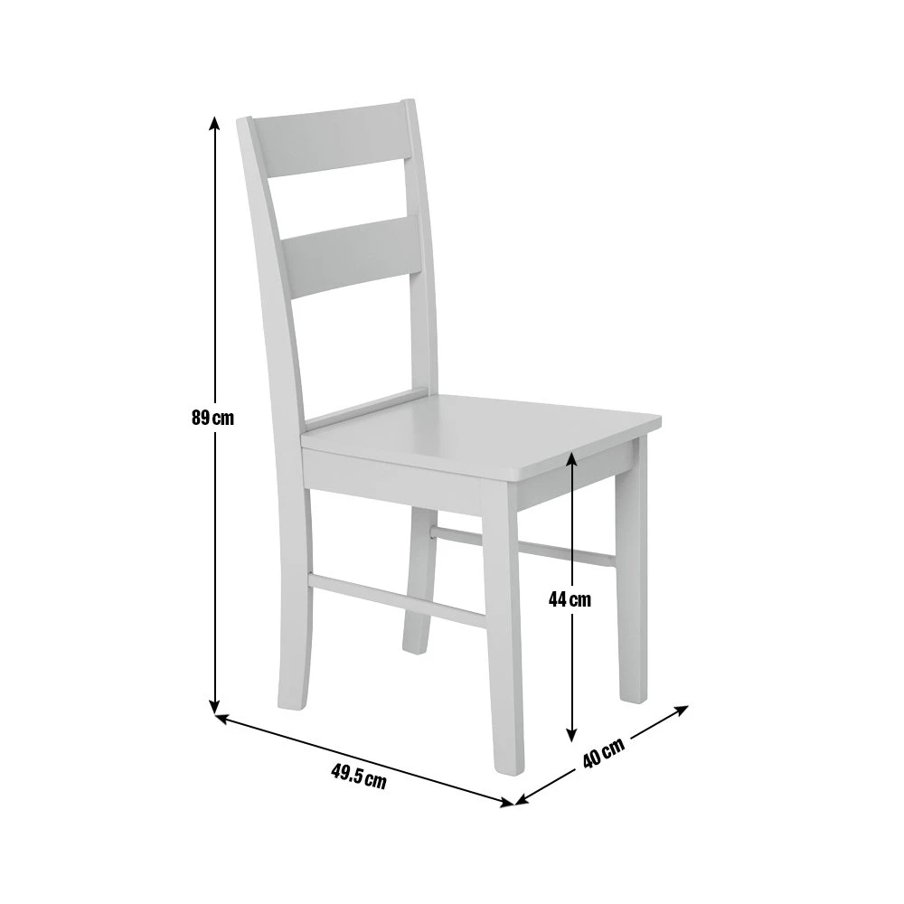 Shipping Included - Habitat Chicago Pair Of Dining Chairs Grey & Oak Furniture 4 Shipping Included - Habitat Chicago Pair Of Dining Chairs Grey & Oak Furniture - Image 2