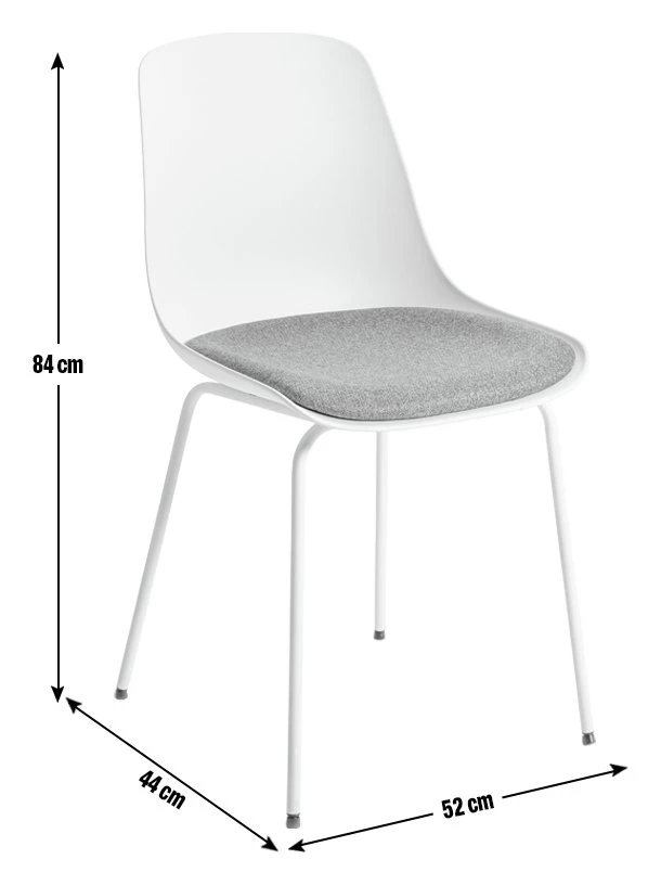 Discount - Habitat Eva Pair Of Dining Chairs White Dining Chairs And Benches 6 Discount - Habitat Eva Pair Of Dining Chairs White Dining Chairs And Benches - Image 4