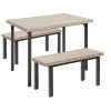 Flash Sale - Habitat Zayn Wood Effect Dining Table & 2 Natural Benches Dining Room Sets -Dining Sales Shop unnamed file 180
