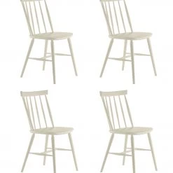 Discount - Habitat Talia 4 Solid Wood Dining Chairs White Dining Chairs And Benches