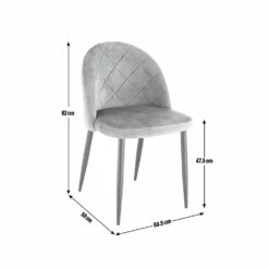 Free Shipping - Habitat 4 Imogen Velvet Dining Chairs Grey Furniture -Dining Sales Shop unnamed file 1852