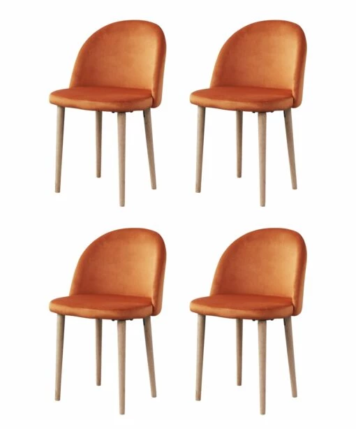 Shipping Included - Habitat 4 Imogen Fabric Dining Chairs Orange Dining Chairs And Benches -Dining Sales Shop unnamed file 1853