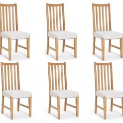Best Price - Habitat 6 Rosmond Wood Dining Chairs Oak Furniture