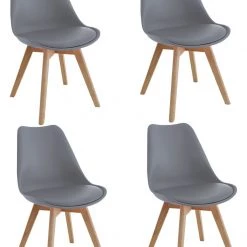 On Sale - Habitat 4 Jerry Dining Chairs Grey Furniture