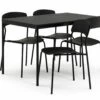 The Surprise Price - Habitat Stella Wood Effect Dining Table & 4 Black Chairs Dining Room Sets -Dining Sales Shop unnamed file 201