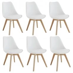 The Surprise Price - Habitat 6 Jerry Dining Chairs White Furniture