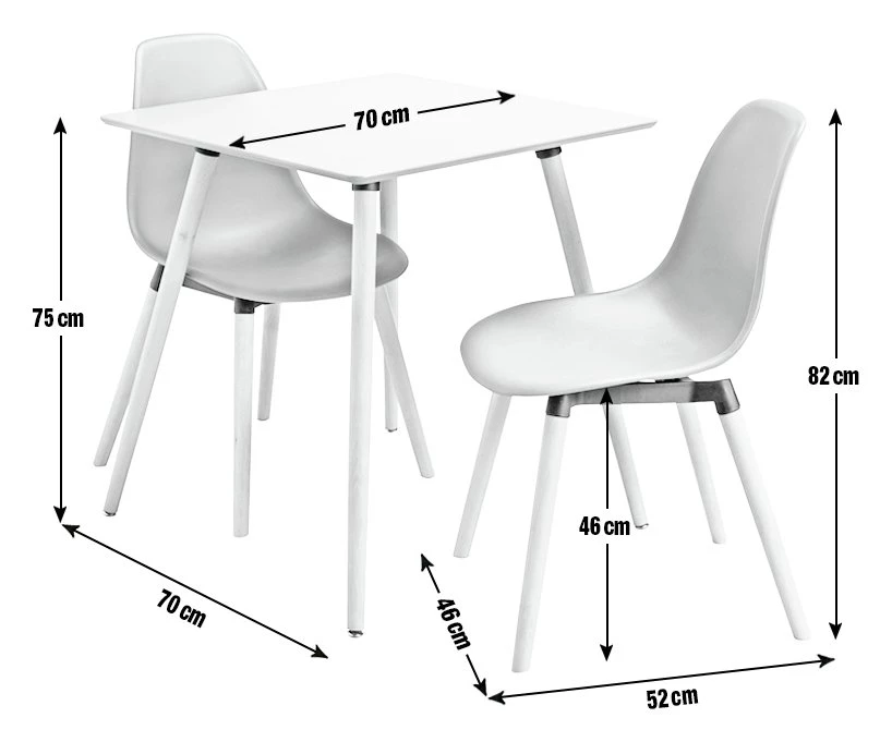 Shipping Included - Habitat Berlin Grey Dining Table & 2 Grey Chairs Furniture 11 Shipping Included - Habitat Berlin Grey Dining Table & 2 Grey Chairs Furniture - Image 9