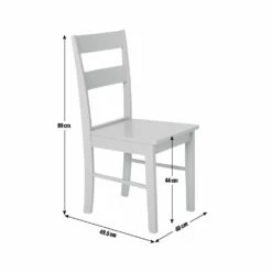 Free Shipping - Habitat Chicago Pair Of Solid Wood Dining Chair Grey & Oak Furniture -Dining Sales Shop unnamed file 2145