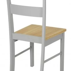 Free Shipping - Habitat Chicago Pair Of Solid Wood Dining Chair Grey & Oak Furniture -Dining Sales Shop unnamed file 2147