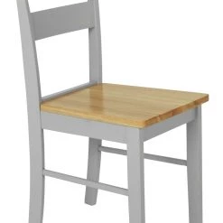 Free Shipping - Habitat Chicago Pair Of Solid Wood Dining Chair Grey & Oak Furniture -Dining Sales Shop unnamed file 2148