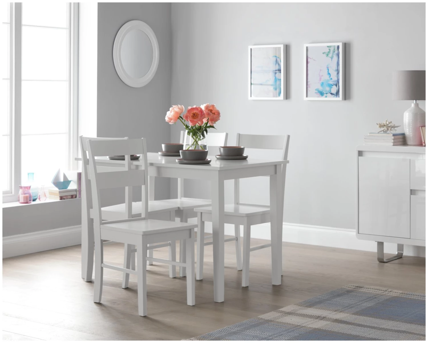 Shipping Included - Habitat Chicago Pair Of Solid Wood Dining Chair White Furniture 4 Shipping Included - Habitat Chicago Pair Of Solid Wood Dining Chair White Furniture - Image 2