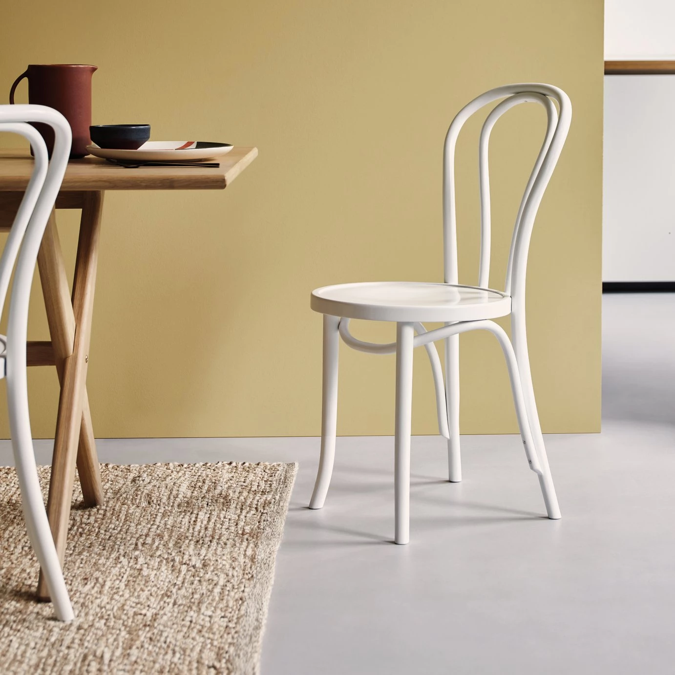 The Surprise Price - Habitat Larsa Pair Of Solid Wood Dining Chairs White Furniture 4 The Surprise Price - Habitat Larsa Pair Of Solid Wood Dining Chairs White Furniture - Image 2