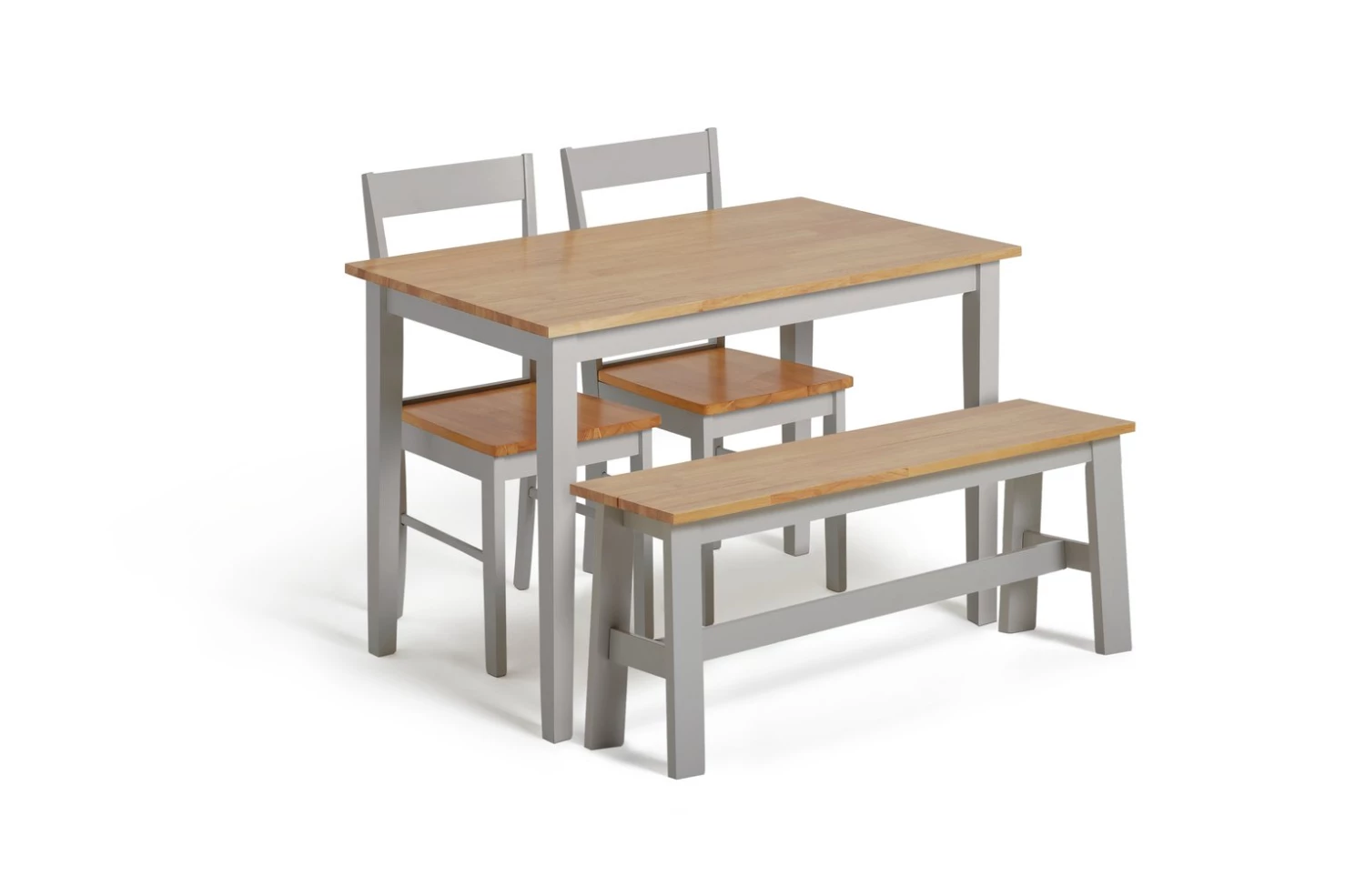 The Surprise Price - Habitat Chicago Solid Wood Table, Bench & 2 Grey Chairs Furniture 3 The Surprise Price - Habitat Chicago Solid Wood Table, Bench & 2 Grey Chairs Furniture