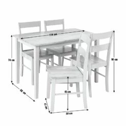 The Surprise Price - Habitat Chicago Solid Wood Dining Table & 4 Grey Chairs Furniture -Dining Sales Shop unnamed file 221