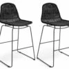 Free Shipping - Habitat Mickey Pair Of Fabric Barstool Black Furniture
