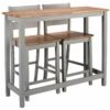 Best Price - Habitat Chicago Bar Table And 2 Stools Grey Space Saving Dining Sets -Dining Sales Shop unnamed file 2230