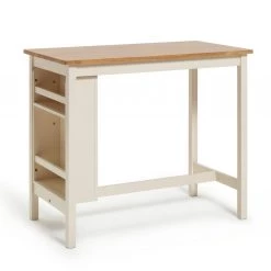 On Sale - Habitat Chicago Storage Bar Table Oak Cream Oak And Cream Bar Tables And Sets
