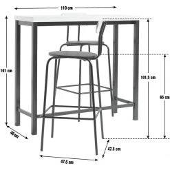 On Sale - Habitat Zayn Wood Effect Bar Table & 2 Black Chairs Furniture -Dining Sales Shop unnamed file 2268
