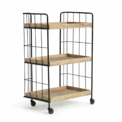 Best Price - Habitat Kai Wood Drinks Trolley Black & Mango Kitchen Accessories -Dining Sales Shop unnamed file 2328