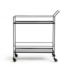 Free Shipping - Habitat Monroe Drinks Trolley Black Cooking And Dining
