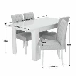 Shipping Included - Habitat Miami Extending Table & 4 Button Chairs Grey Furniture -Dining Sales Shop unnamed file 242