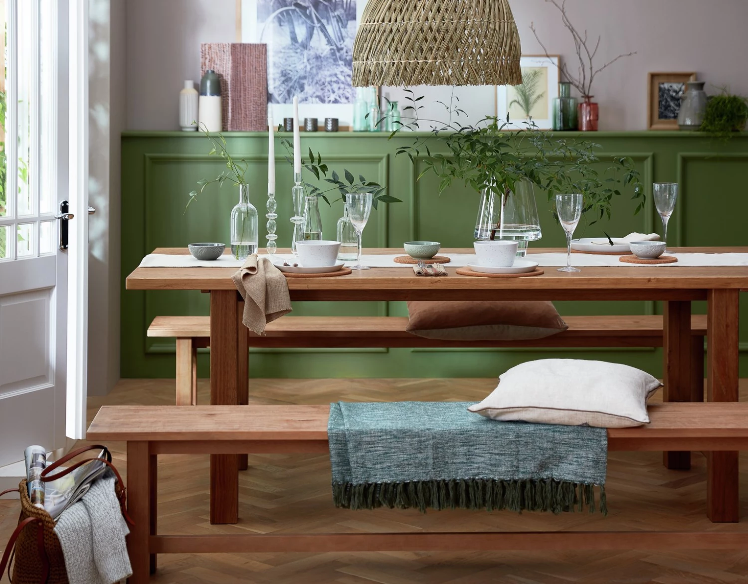 Free Shipping - Habitat Denver Solid Wood Dining Table & Bench Set Pine Furniture 4 Free Shipping - Habitat Denver Solid Wood Dining Table & Bench Set Pine Furniture - Image 2