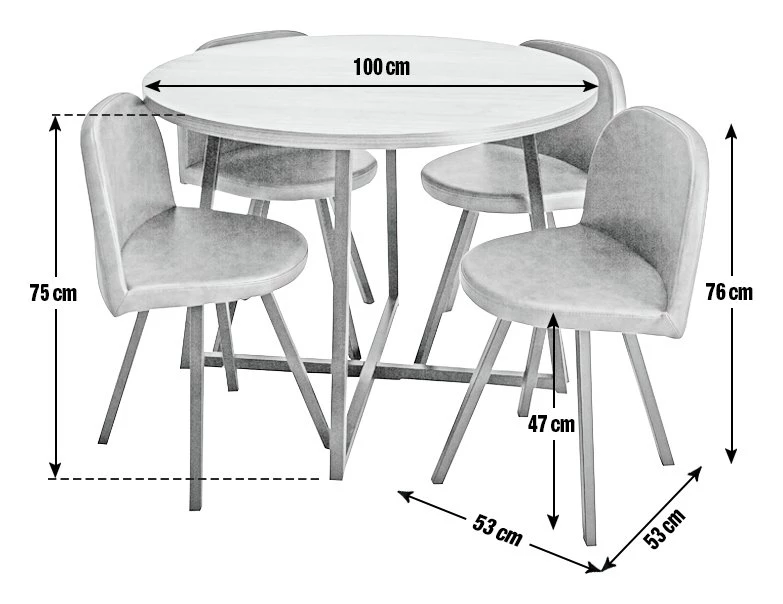 The Surprise Price - Habitat Nomad Oak Effect Dining Table & 4 Chairs Space Saving Dining Sets 16 The Surprise Price - Habitat Nomad Oak Effect Dining Table & 4 Chairs Space Saving Dining Sets - Image 14