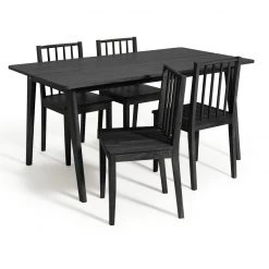 Flash Sale - Habitat Nel Wood Dining Table & 4 Oak Chairs Space Saving Dining Sets -Dining Sales Shop unnamed file 315