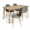 The Surprise Price - Habitat Skandi Wood Dining Table And 4 Beni Grey Chairs Dining Room Sets -Dining Sales Shop unnamed file 353