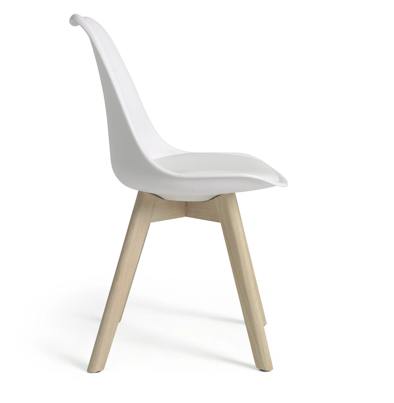 Discount - Habitat Jerry Wood Effect Extending Table & 4 White Chairs Furniture 13 Discount - Habitat Jerry Wood Effect Extending Table & 4 White Chairs Furniture - Image 11