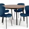 The Surprise Price - Habitat Sunny Wood Effect Dining Table & 4 Blue Chairs Furniture -Dining Sales Shop unnamed file 395