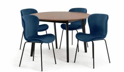 The Surprise Price - Habitat Sunny Wood Effect Dining Table & 4 Blue Chairs Furniture 4 The Surprise Price - Habitat Sunny Wood Effect Dining Table & 4 Blue Chairs Furniture -Dining Sales Shop unnamed file 395