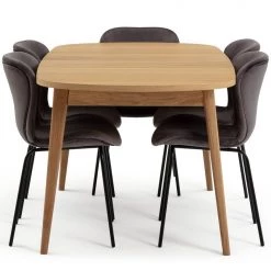 Free Shipping - Habitat Etta Wood Veneer Extending Table & 6 Grey Chairs Furniture -Dining Sales Shop unnamed file 417