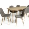 Best Price - Habitat Skandi Wood Dining Table And 6 Beni Grey Chairs Furniture -Dining Sales Shop unnamed file 422