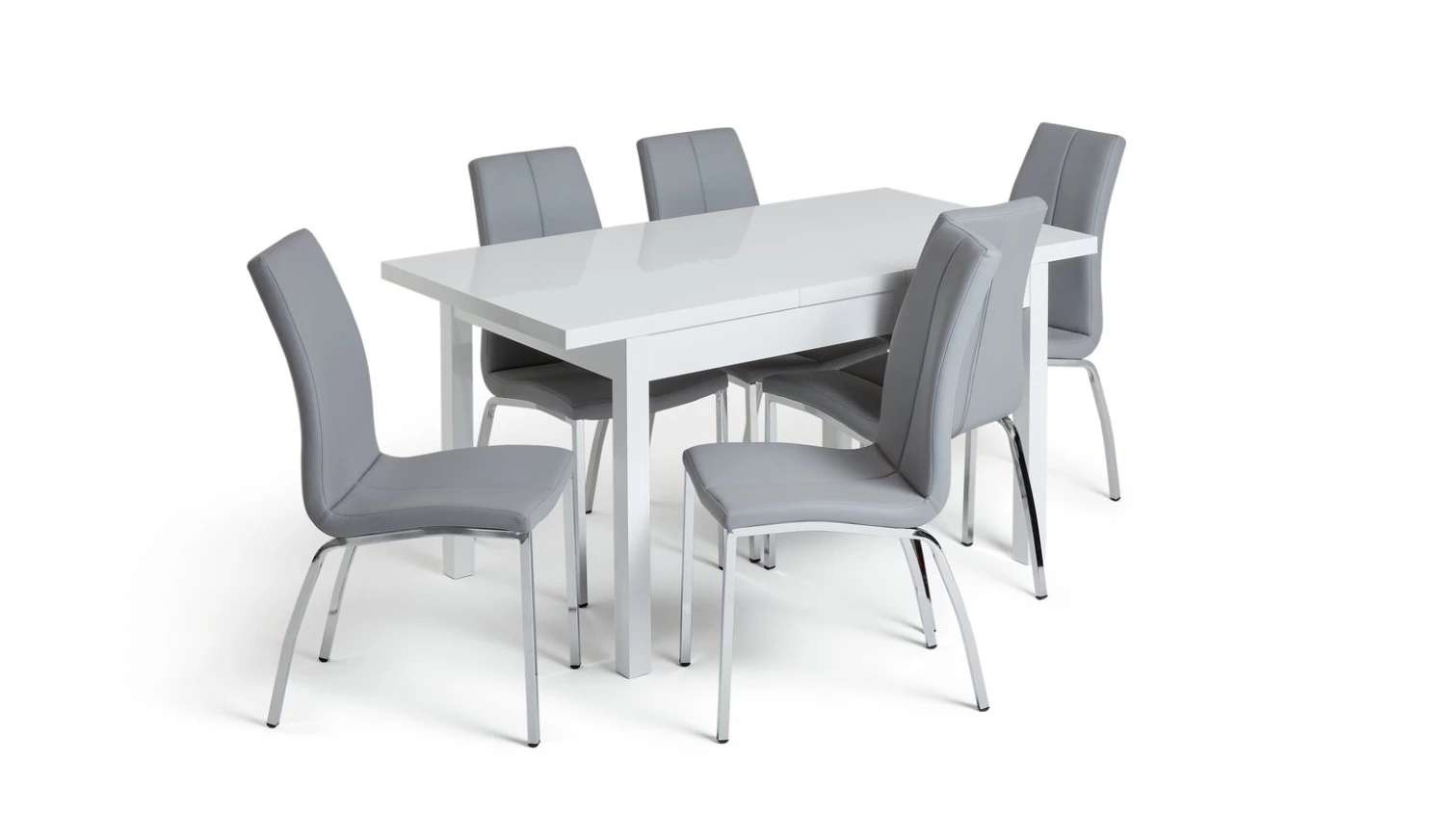Best Price - Habitat Lyssa XL Gloss Extending Table & 6 Grey Chairs Furniture 3 Best Price - Habitat Lyssa XL Gloss Extending Table & 6 Grey Chairs Furniture