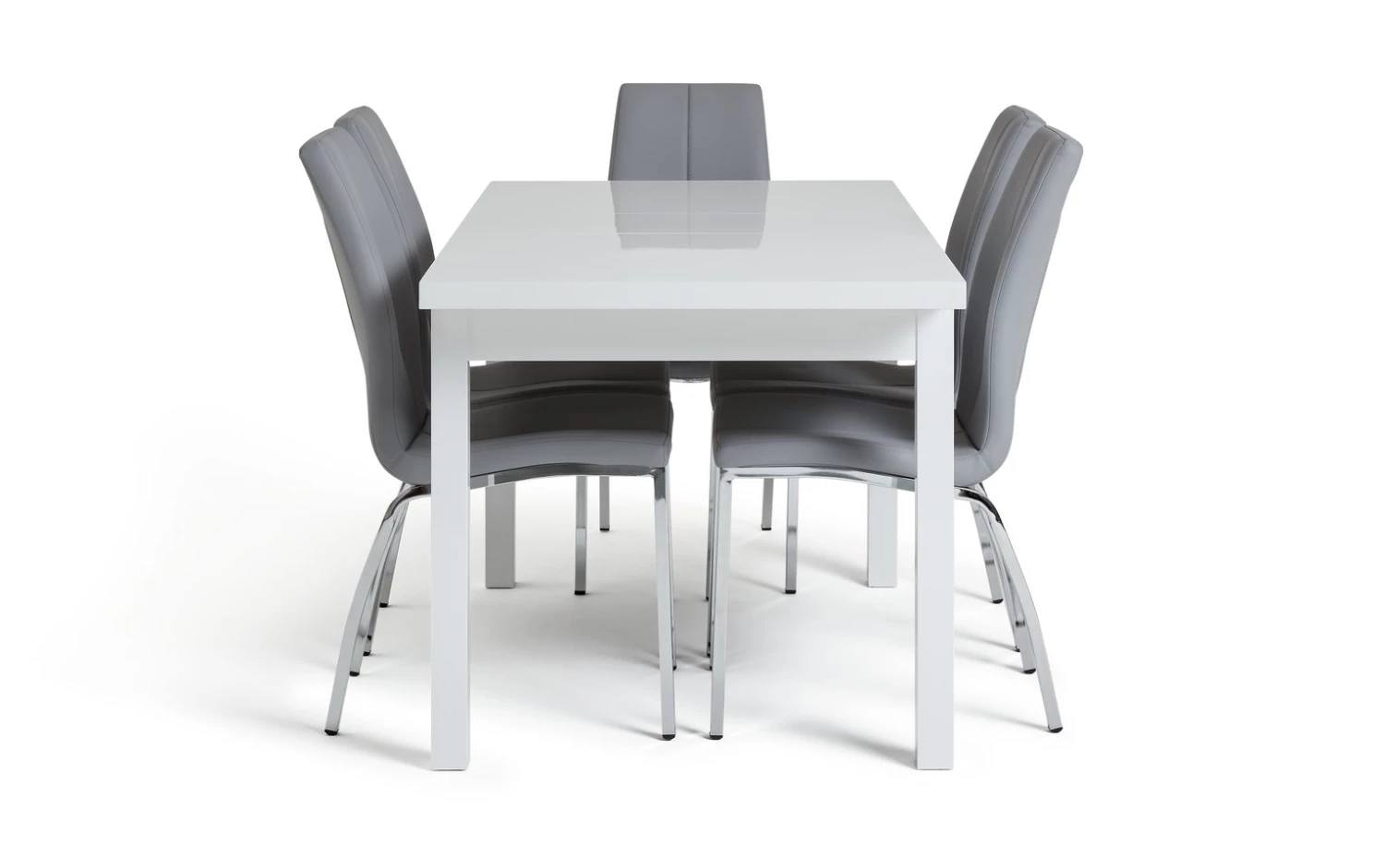 Best Price - Habitat Lyssa XL Gloss Extending Table & 6 Grey Chairs Furniture 7 Best Price - Habitat Lyssa XL Gloss Extending Table & 6 Grey Chairs Furniture - Image 5