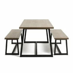 On Sale - Habitat Nomad Oak Effect Dining Table & 2 Benches Furniture -Dining Sales Shop unnamed file 449