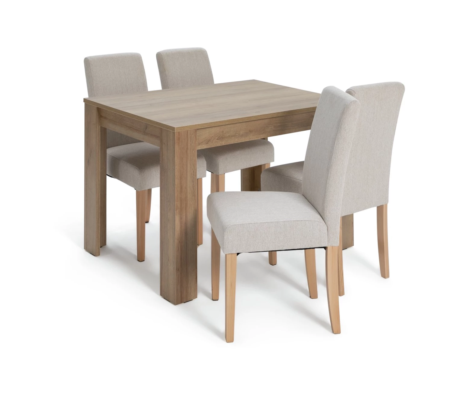 On Sale - Habitat Miami Wood Effect Dining Table & 4 Cream Chairs Furniture 3 On Sale - Habitat Miami Wood Effect Dining Table & 4 Cream Chairs Furniture