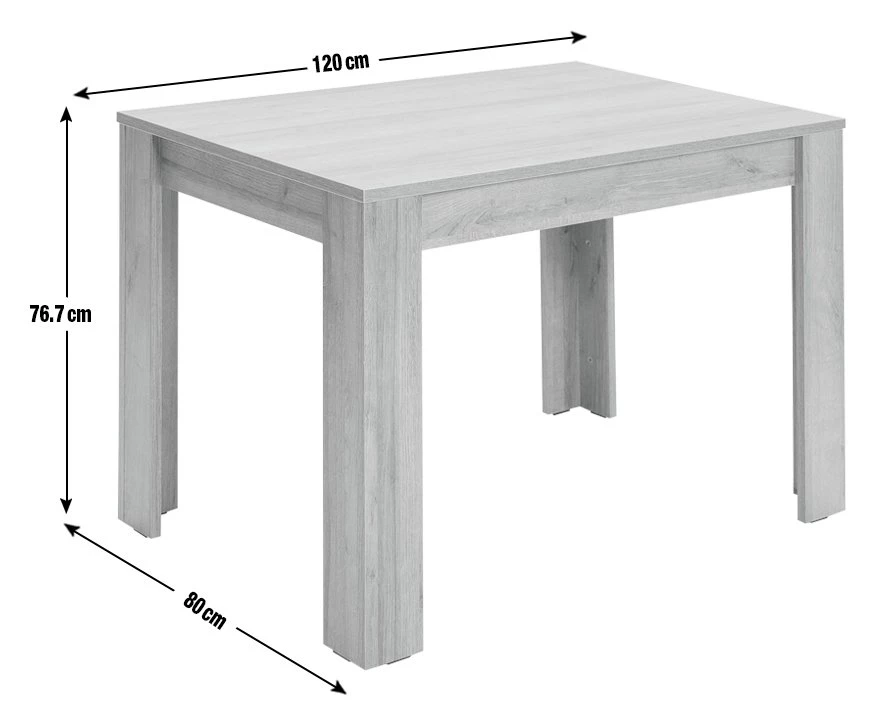 On Sale - Habitat Miami Wood Effect Dining Table & 4 Cream Chairs Furniture 7 On Sale - Habitat Miami Wood Effect Dining Table & 4 Cream Chairs Furniture - Image 5