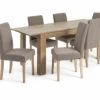 The Surprise Price - Habitat Miami Wood Effect Dining Table & 6 Brown Chairs Dining Room Sets -Dining Sales Shop unnamed file 508
